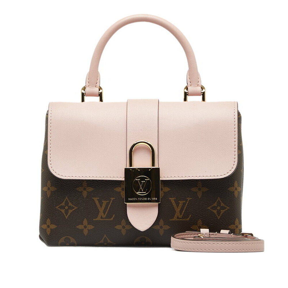 Louis Vuitton Pink Locky Shoulder Leather Monogram Bag Brown Handbag - Picture 2 of 9